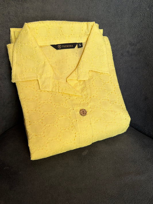 Lemon yellow hacoba dress