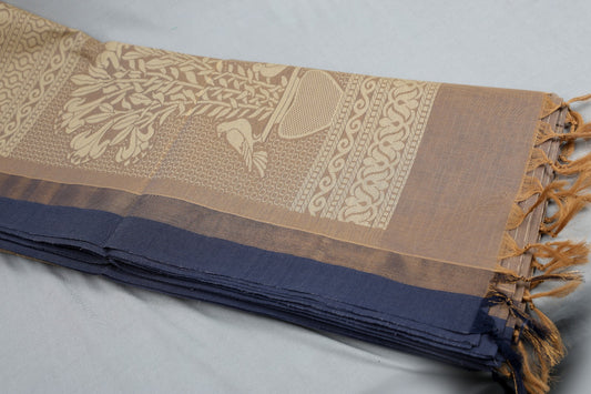 SAR_ DARKBLUE_035✨ Pure Cotton Saree Collection ✨